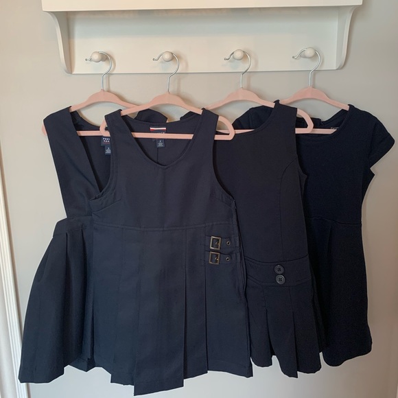 Navy Blue Uniform Dress Bundle - Sz 5 - Picture 1 of 5